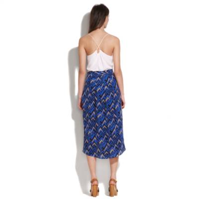 Silk Chevron Glassland Skirt