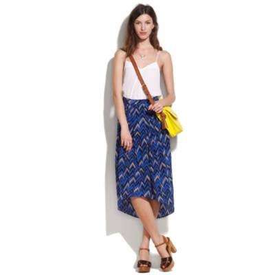 Silk Chevron Glassland Skirt