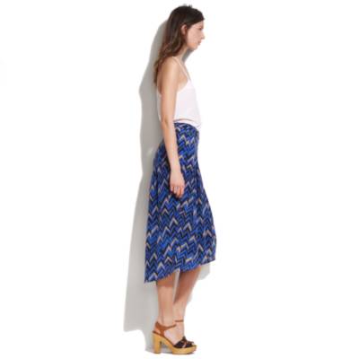 Silk Chevron Glassland Skirt