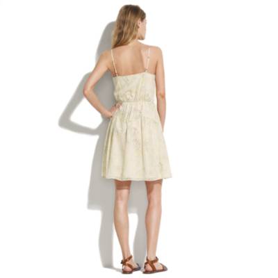 Silk Sketchprint Swanlight Dress
