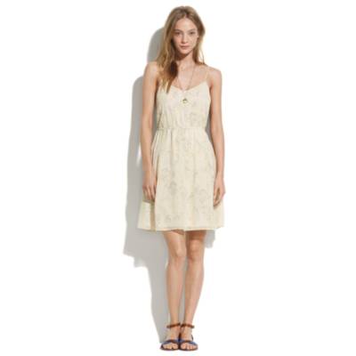Silk Sketchprint Swanlight Dress