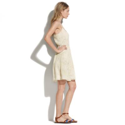 Silk Sketchprint Swanlight Dress