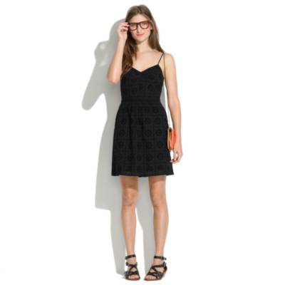 Cami Dress in Eyelet Sunflower