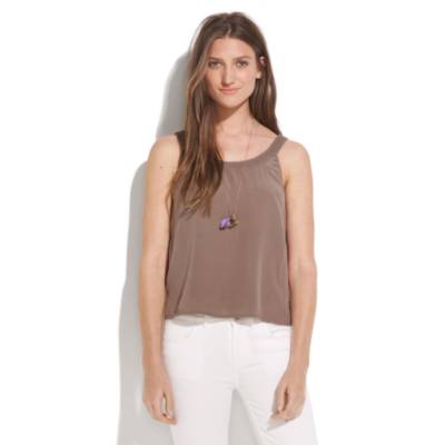 Smocked Silk Tank