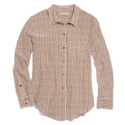 Silk Boyshirt in Checkbox