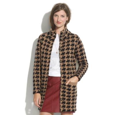 Houndstooth Sweater-coat