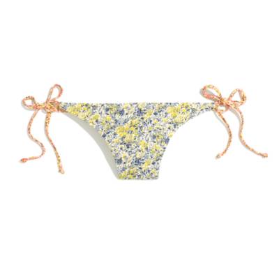 String Bikini Bottom in Floral Mix