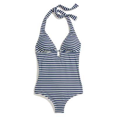 Keyhole Tanksuit in French Stripe