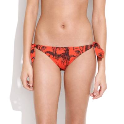 Side-Tie Bikini Bottom in Safari Sketch