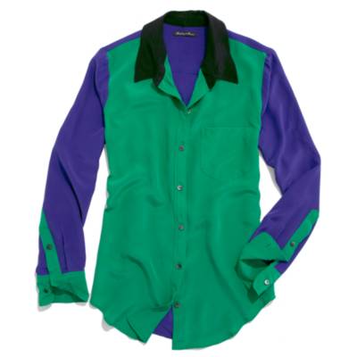 Silk Colorblock Boyshirt
