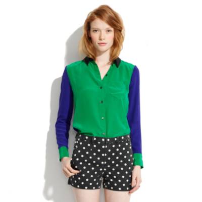 Silk Colorblock Boyshirt