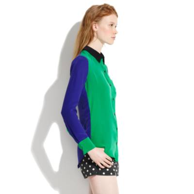 Silk Colorblock Boyshirt